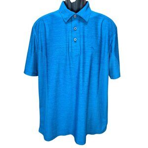 Tommy Bahama Mens Islandzone Moisture-Wicking Lightweight Blue Polo Large